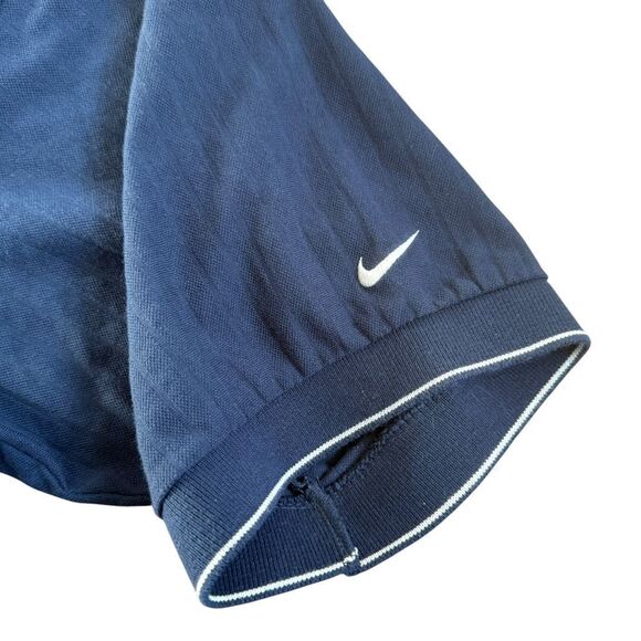 Nike Golf Polo Shirt Mens Size 2XL Dri Fit Short Sleeve Navy Blue Solid - Picture 2 of 12